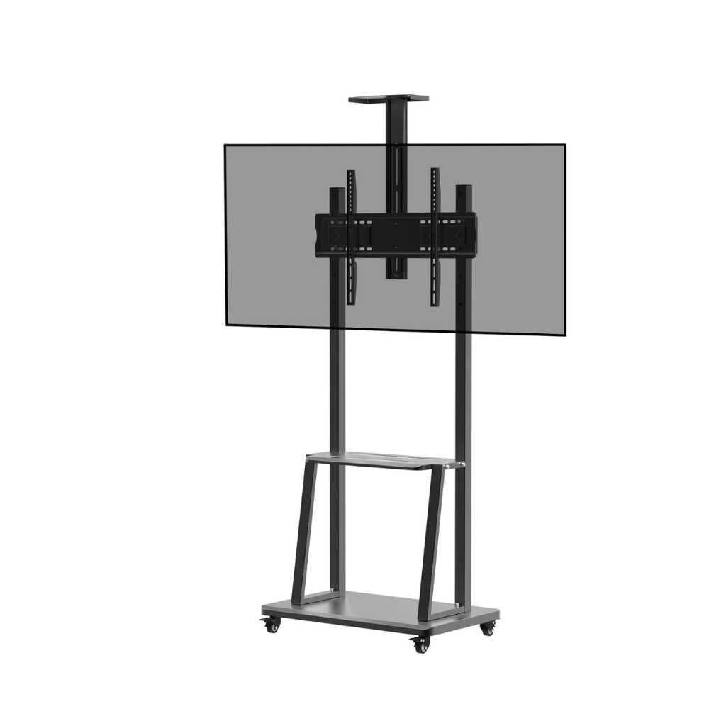 BIG VUE Rolling Mobile TV Cart with Wheels for 32-65 Inch LCD LED 4K Flat Screen TVs