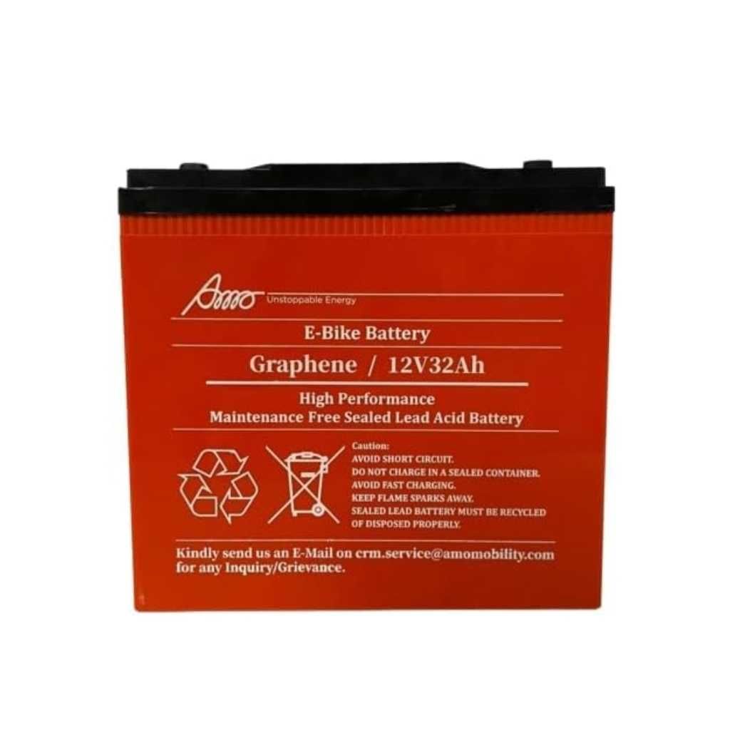 AMO Lead Acid E-Bike Battery 12V 32Ah Maintenance Free Sealed Battery for Electric Scooters