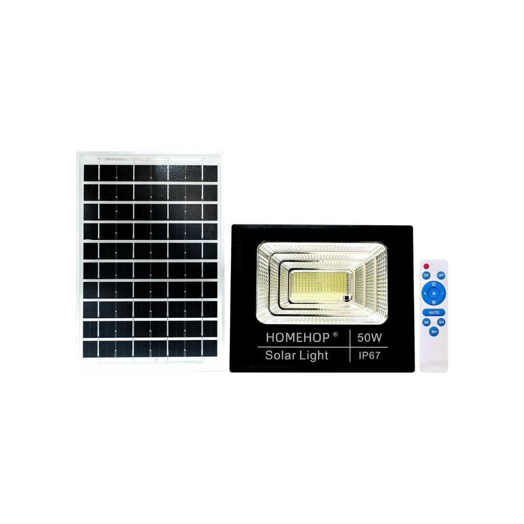 Homehop Solar Light Outdoor Home 50W Flood LED Wall Mount Lamp