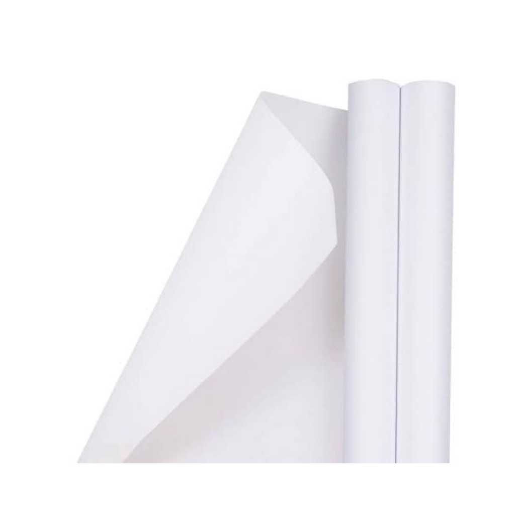 Malani Stores White Paper Roll 24 Inch x 50 Meter (100 GSM) for Art, Drawing & Wrapping