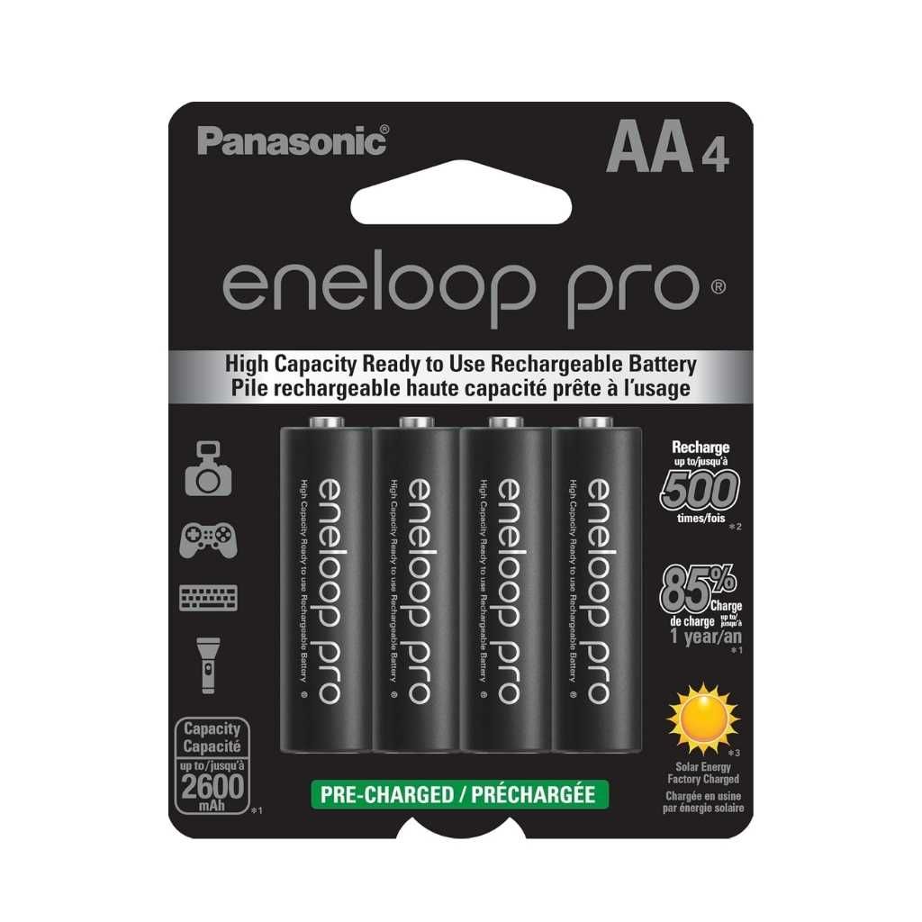 Panasonic Eneloop Pro AA Rechargeable Battery BK-3HCCE4BN (Pack of 4)