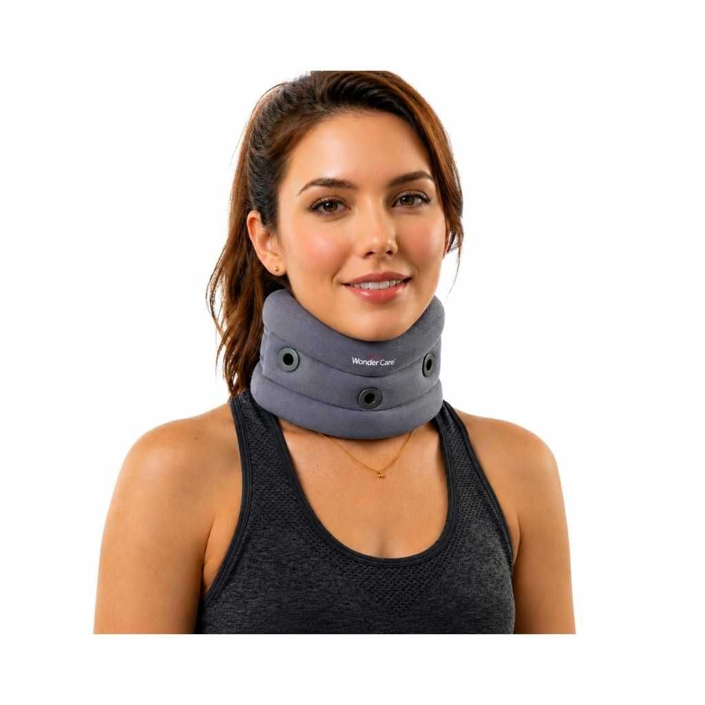 Wonder Care WC- Soft Cervical Collar Adjustable Collar Neck Support Brace, Neck Support Soft Neck Collar Neck Brace for Neck Pain and Support for Women & Men- Medium