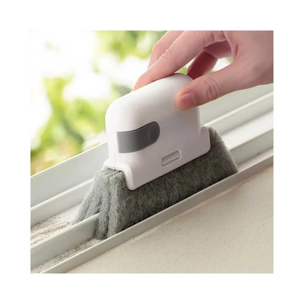 2-in-1 Window Track Cleaning Brush with Dust Collector