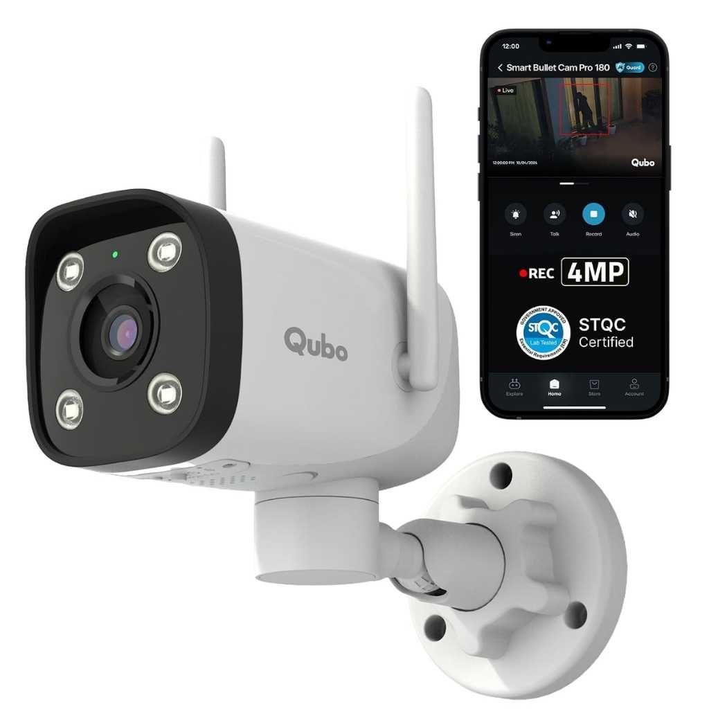 Qubo Smart Bullet Cam Pro 180° 4MP