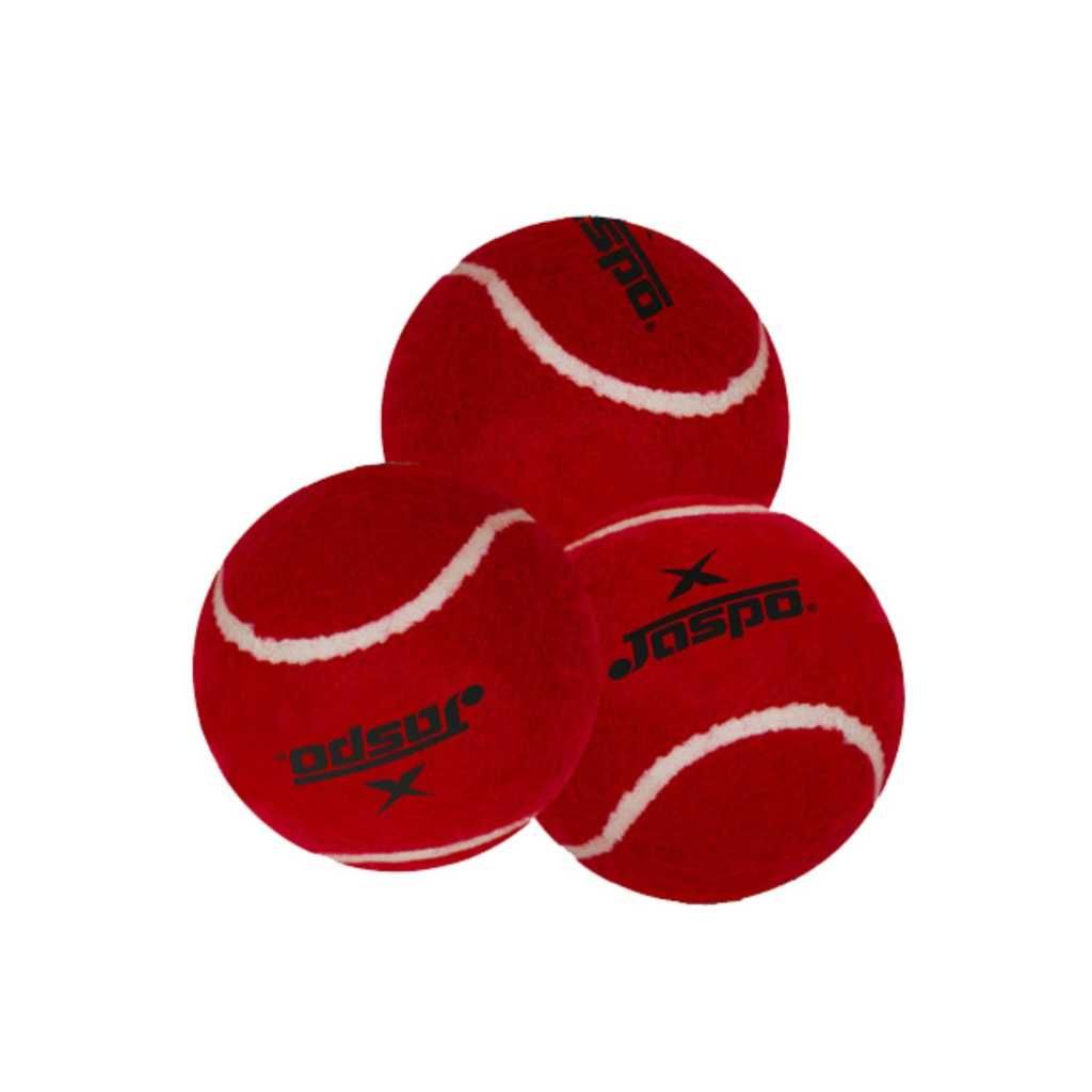 Jaspo Rubber Cricket Tennis Balls Pack of 3 (Red)