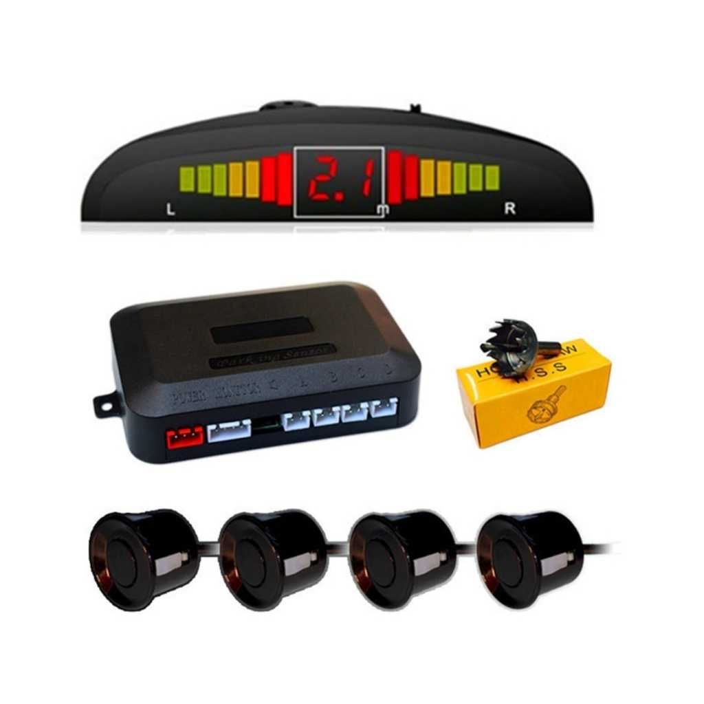 Distance Detection Backing Parking Sensor with LED Display, 4-Probe Sonar Sensor Kit