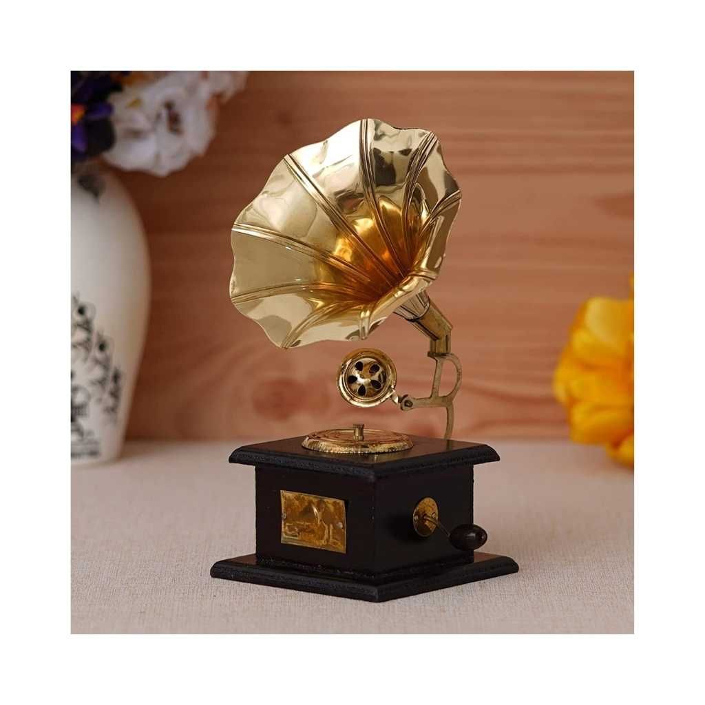 JaipurCrafts Premium Sparkle Square Gramophone Showpiece