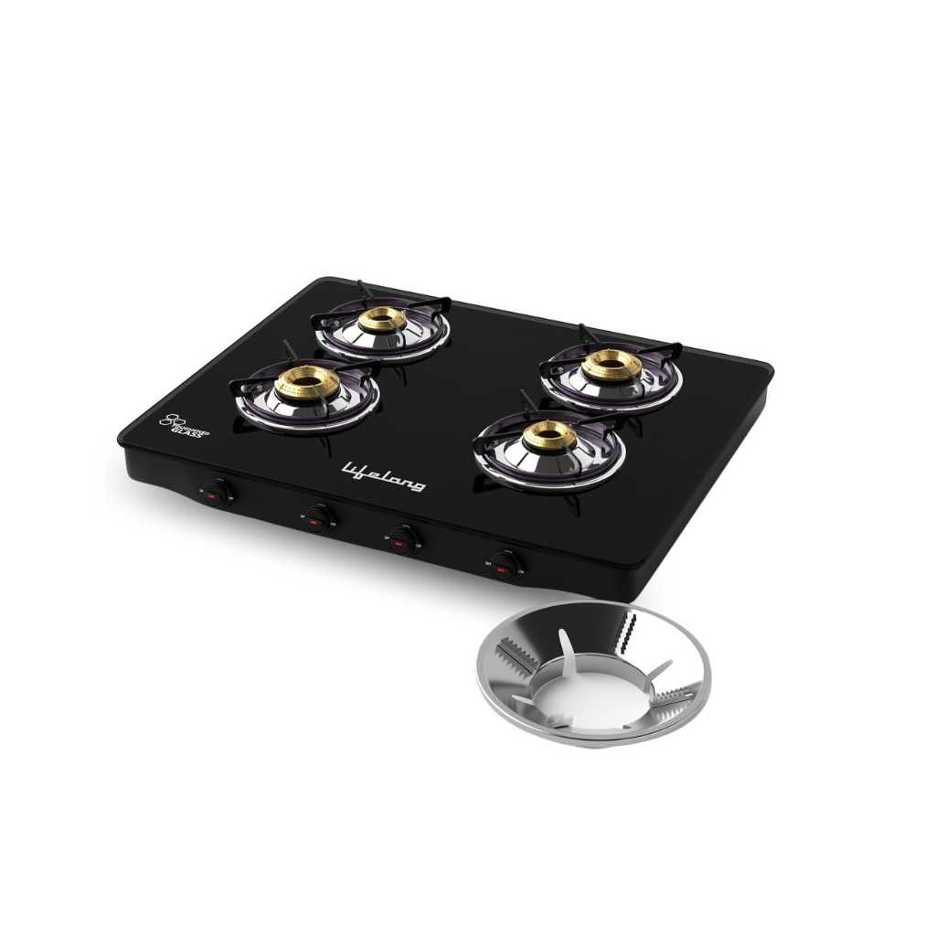 Lifelong 4 Burner Gas Stove with Free Gas Saver (LLGS27GSS)