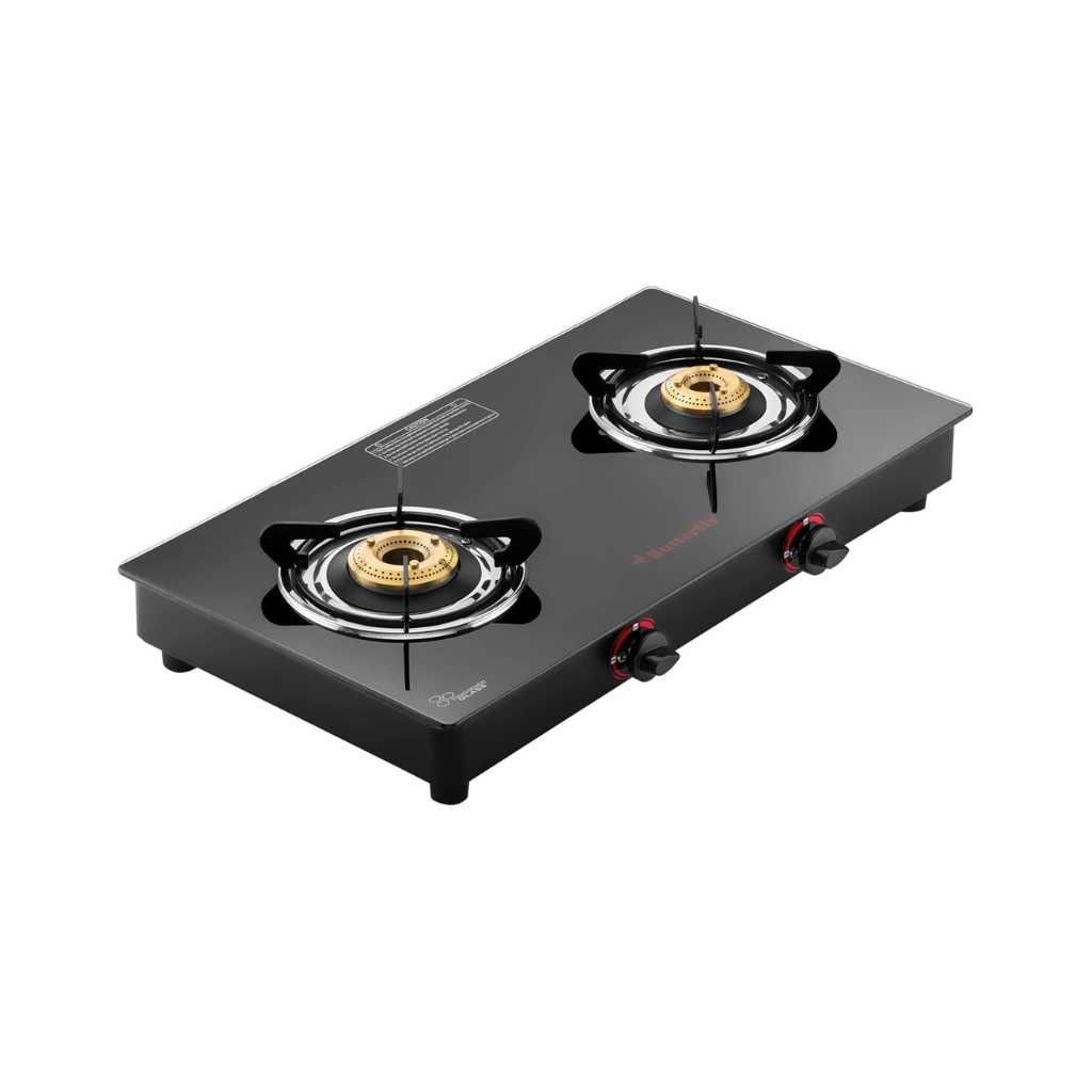 Butterfly Rapid 2 Burner Glass Top Gas Stove