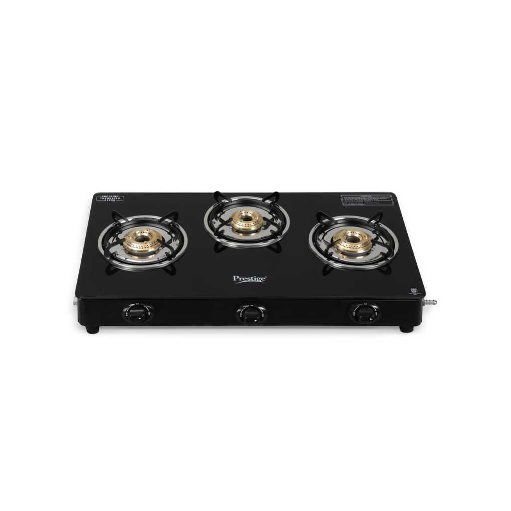 Prestige Iris Plus 3 Burner Auto Ignition Glass Top Gas Stove