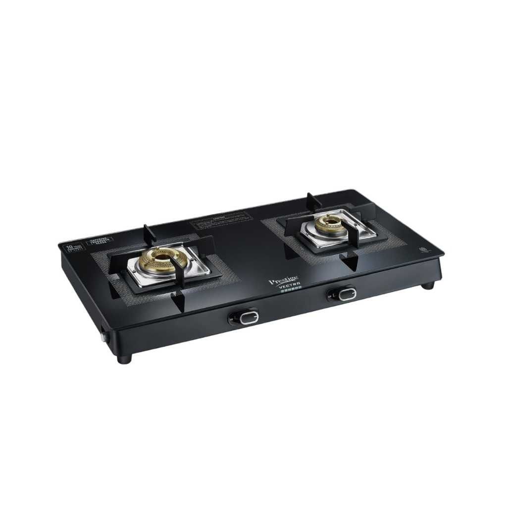 Prestige Vectra 2 Burner Glass Top Gas Stove