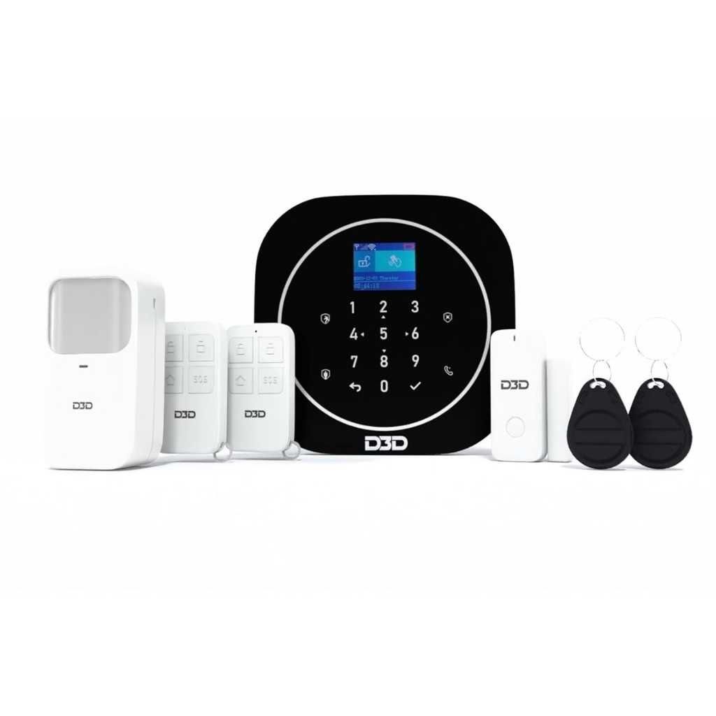 D3D Wireless Smart Home Security System – Model ZX-G12 (Black)