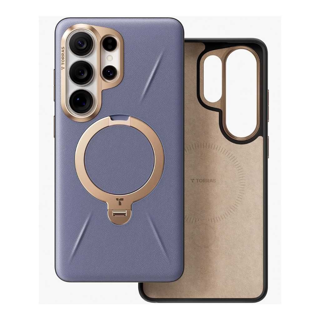TORRAS Q3 VegSkin Case for Samsung Galaxy S26 Ultra (Amethyst Purple, Magnetic Stand, MagSafe Compatible, Vegan Leather Finish)