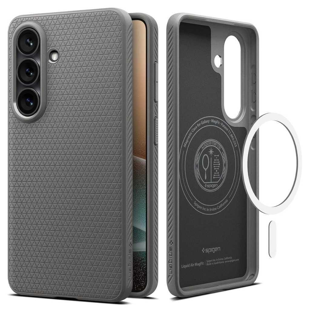 Spigen Liquid Air Case for Samsung Galaxy S25 Ultra (Marble Gray, TPU, Air Cushion Technology)