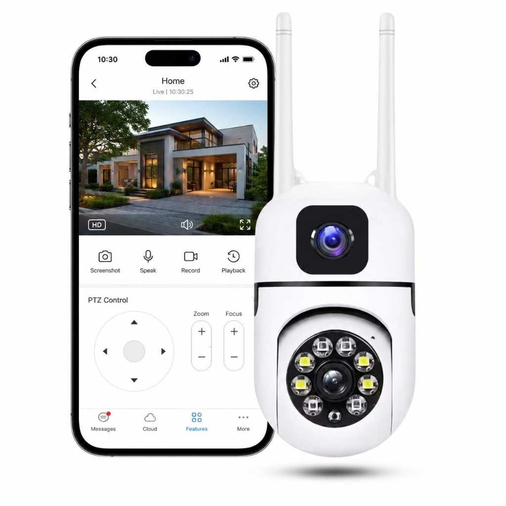 Eyetech 4+4MP Smart WiFi PTZ CCTV Camera – Dual Lens Mini Dome 1