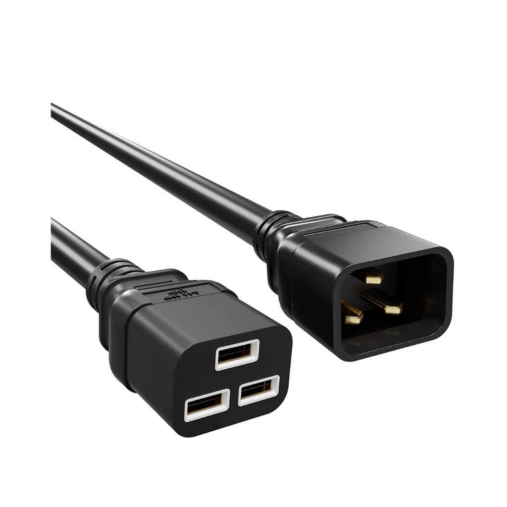 FEDUS 3 Meter IEC C19 to C20 Server Power Extension Cord