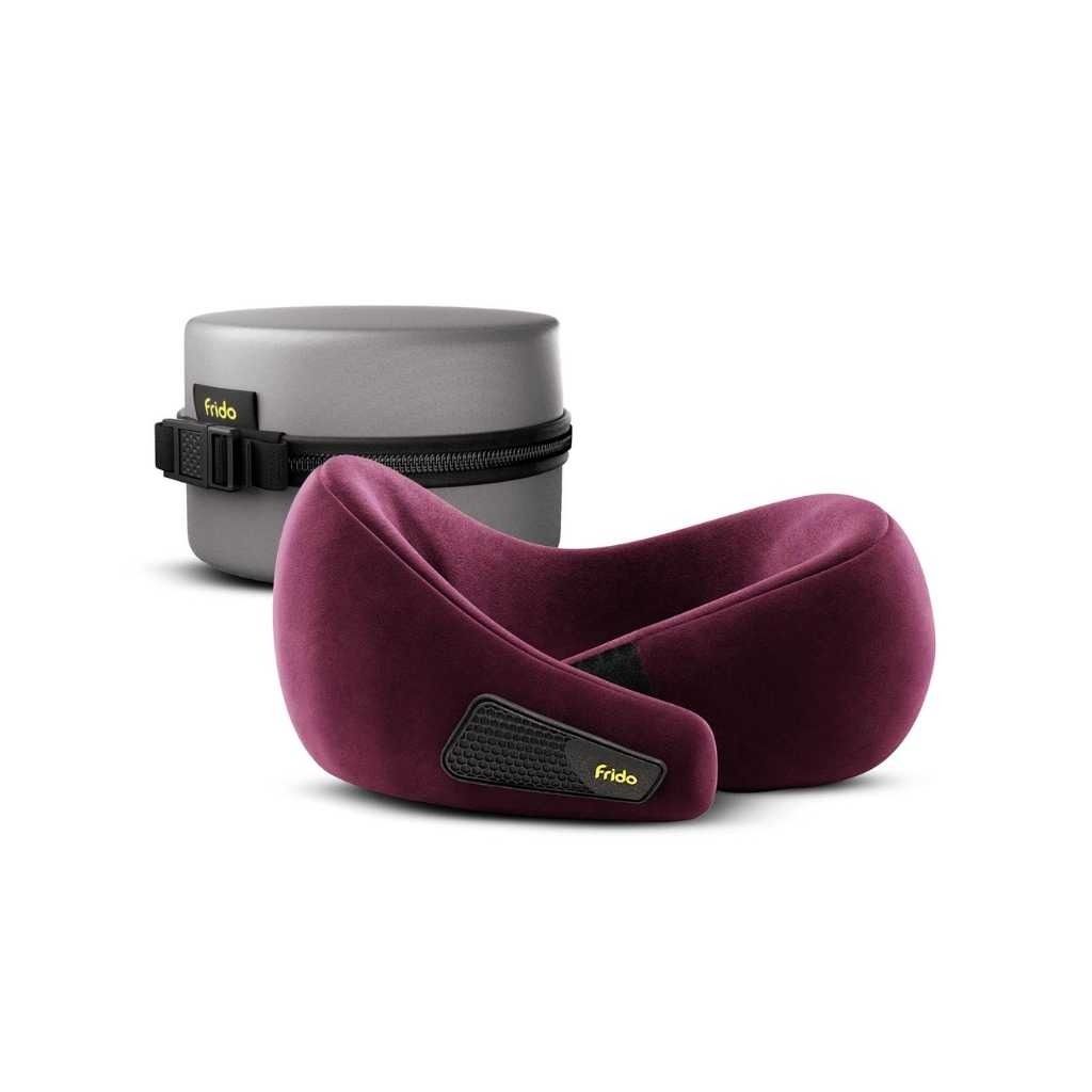 Frido Travel Neck Pillow with Adjustable Velcro Straps