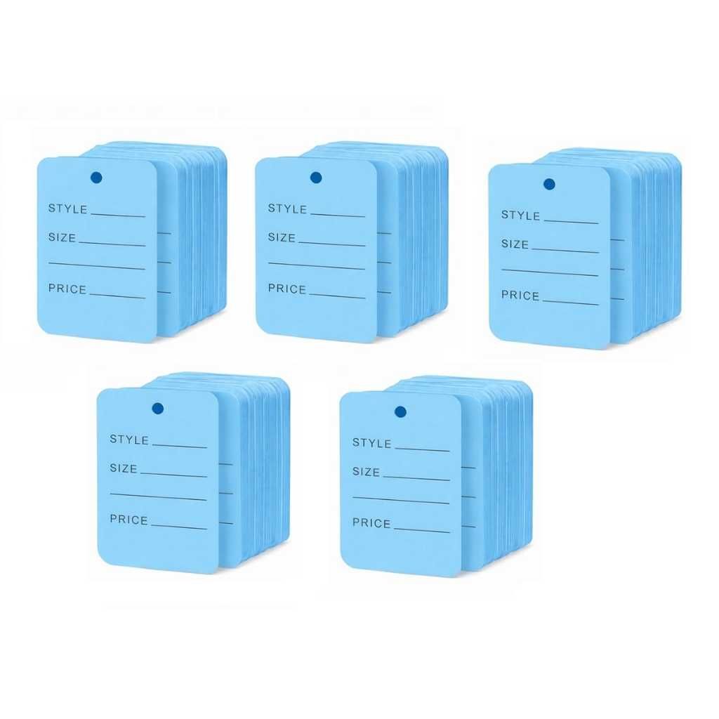 MOREL 500 Pcs Blue Price Tags with Hole – 4.8 × 3 CM