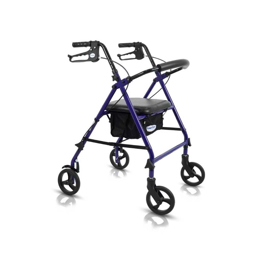 KosmoCare Rollator Walker (Blue Mild Steel)