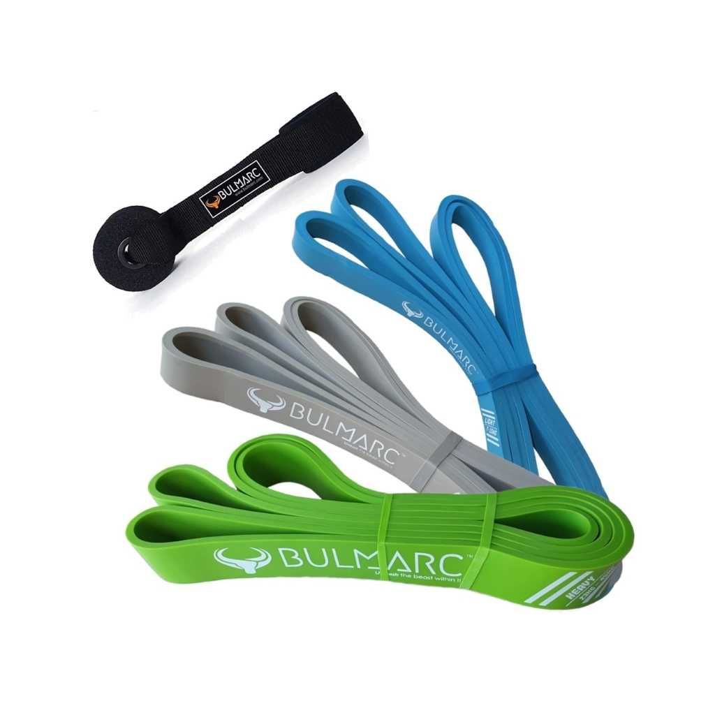 BULMARC Resistance Band Pull Up Assist Band with 65+ Exercises