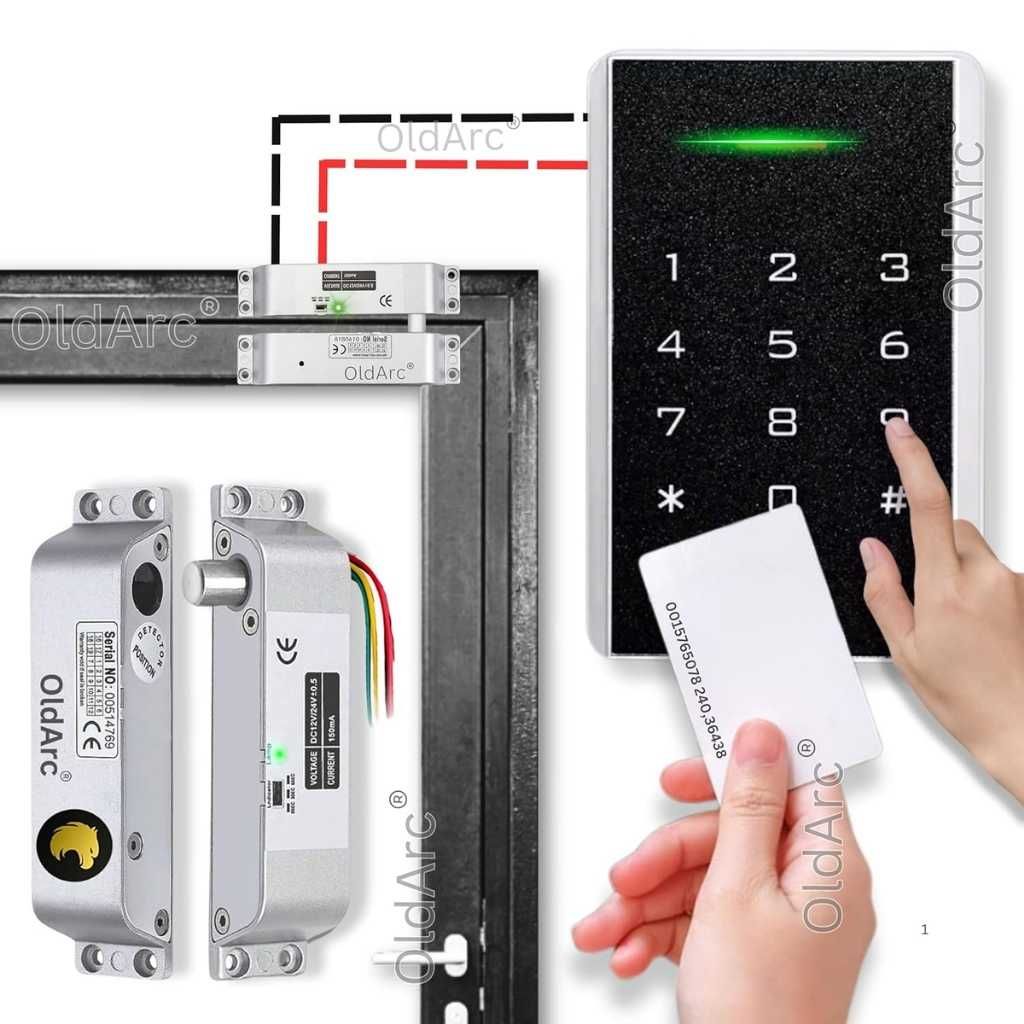 OldArc BK5 Electric Door Lock Kit with PIN & RFID Card Access Control