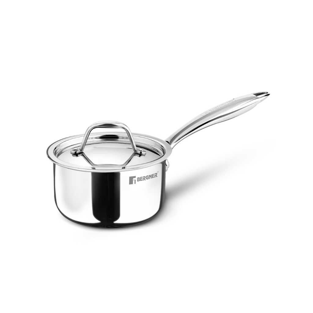 Bergner Argent Junior Chef Tri-Ply Stainless Steel Saucepan 12 cm with Lid