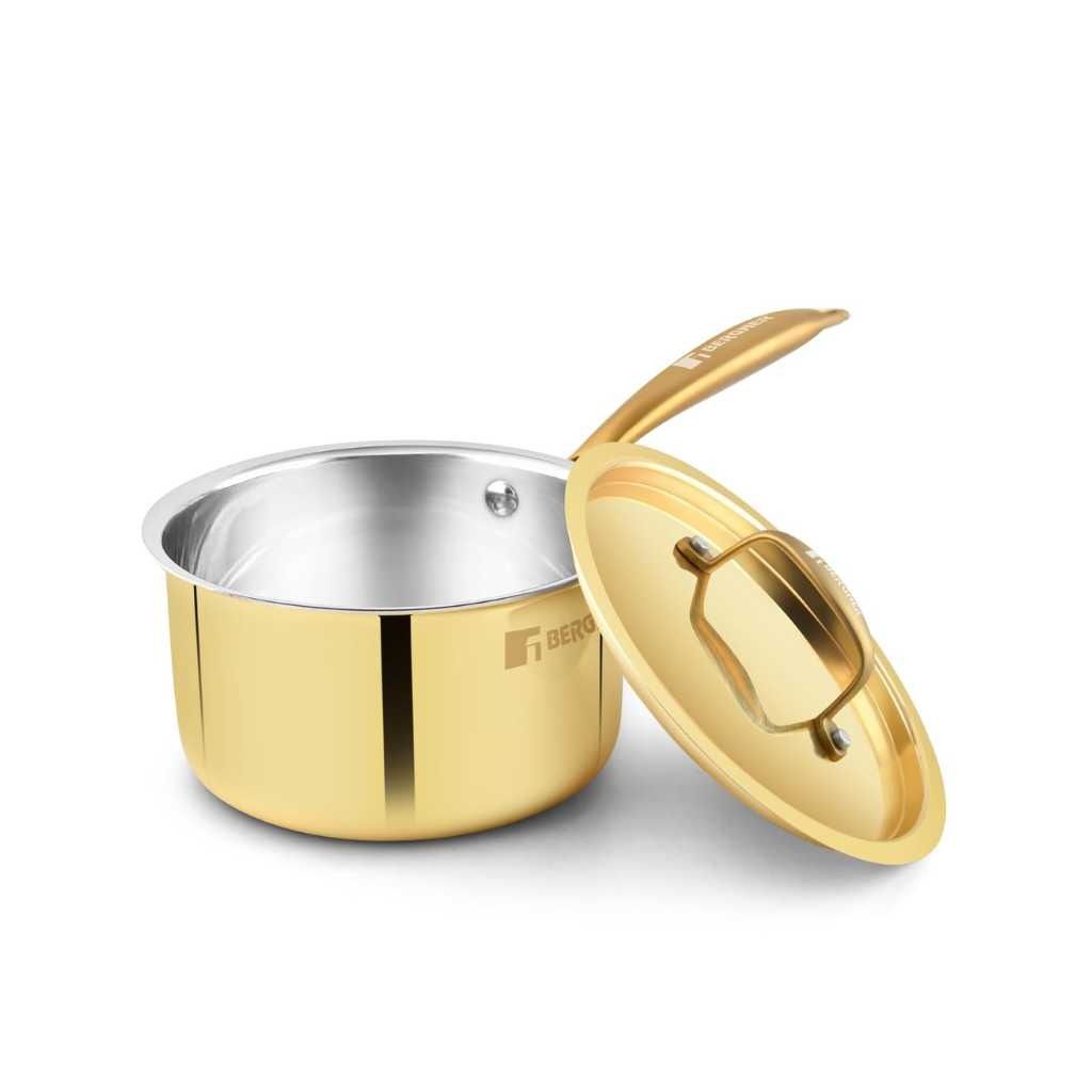 Bergner Peetlam Brass Saucepan 16 cm with Lid