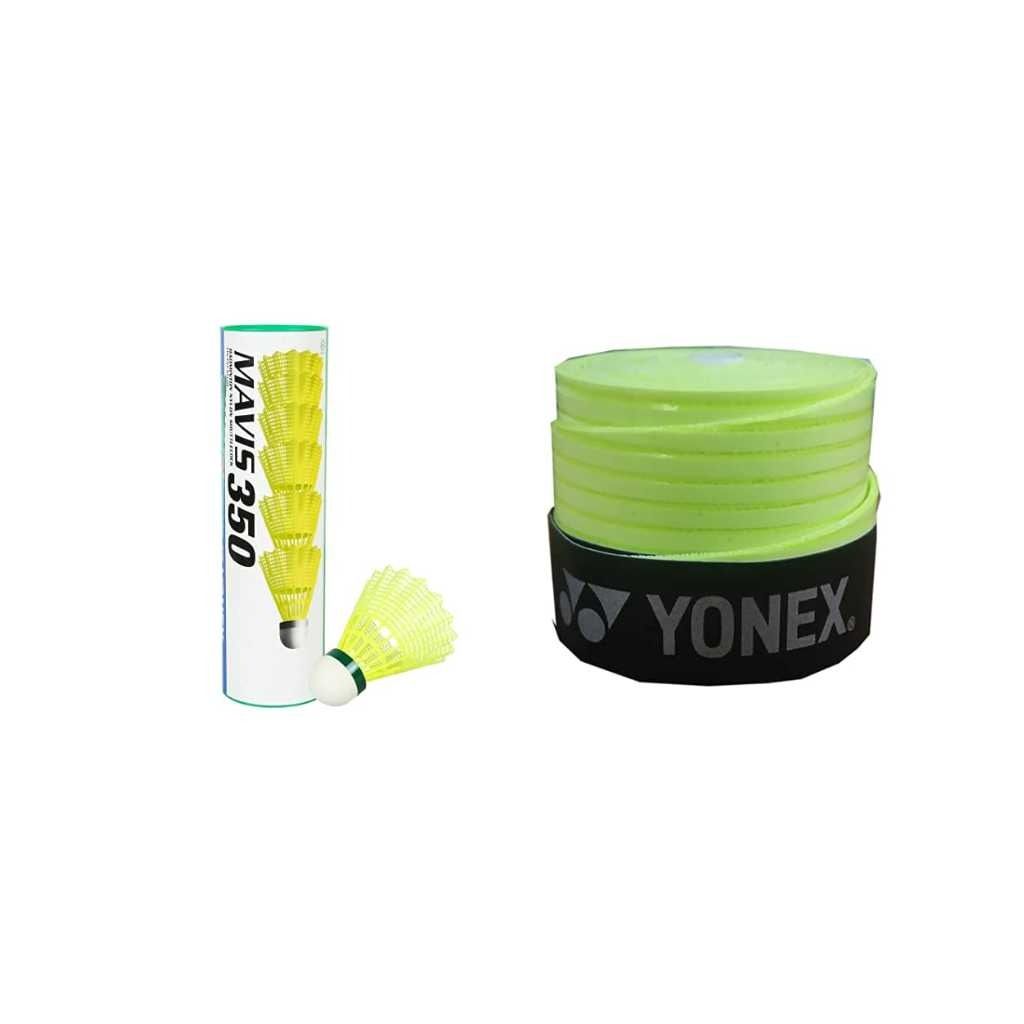 Yonex Mavis 350 Shuttlecock + ET903 Grip Combo (Yellow)