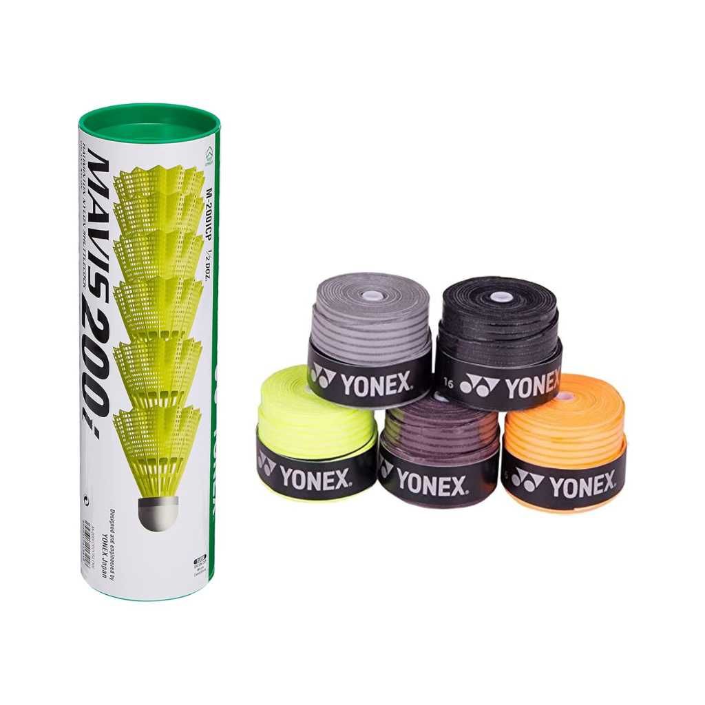 Yonex Mavis 200i Shuttle + Etech 903 Grips Combo
