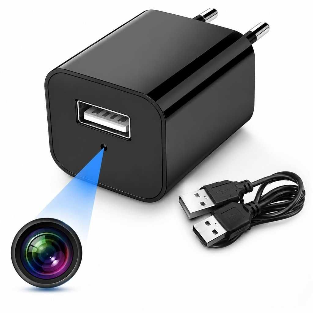 BIGASUO USB Charger Camera 1080P HD with Motion Detection & App View