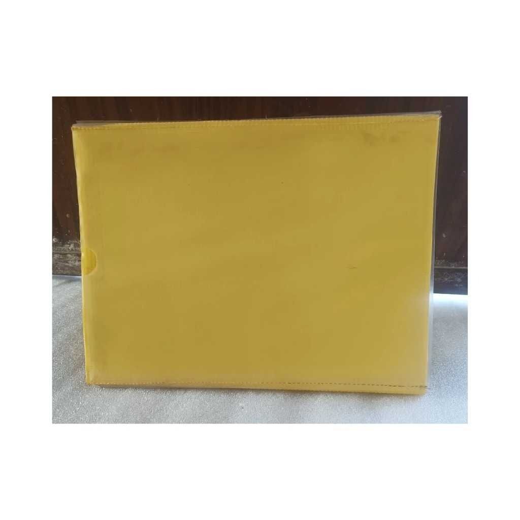Yellow PVC A4 Tent Card, 8 × 6 Inch