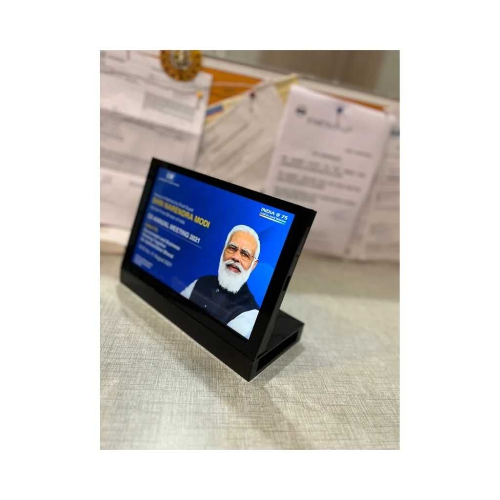 Blue Plastic Digital Tent Cards On Rentals, 10.1"