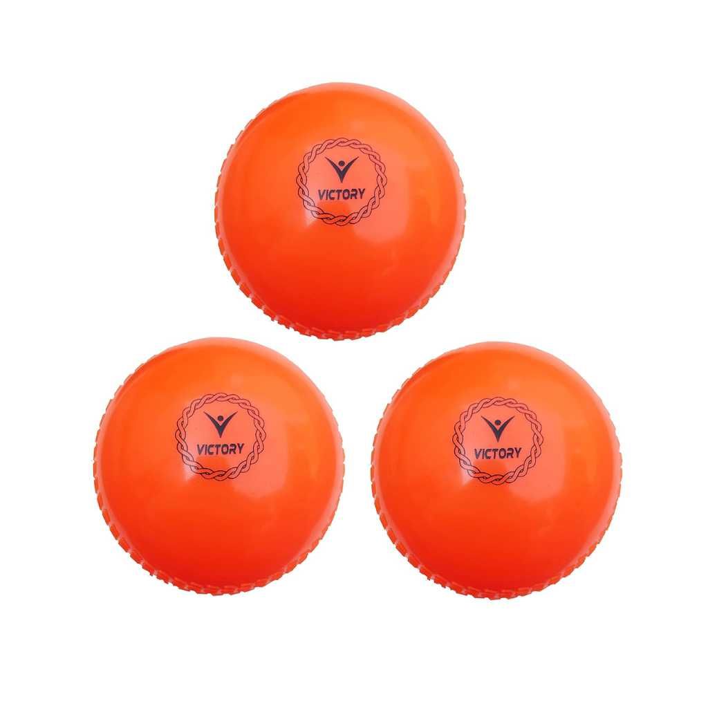 Victory Synthetic Cricket Ball Pack of 3 (Orange)