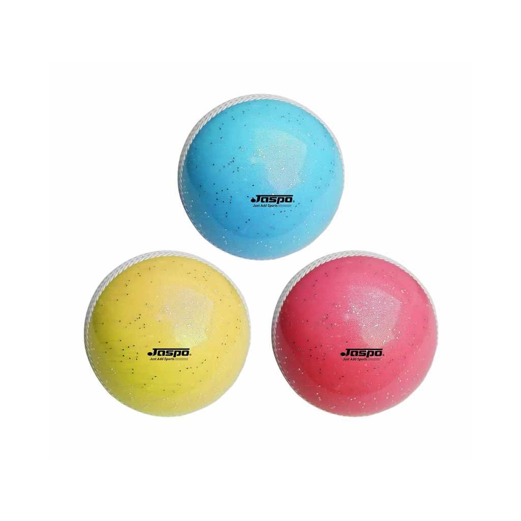 Jaspo T-20 Soft PVC Cricket Balls Pack of 3 (Sparkle Multi)