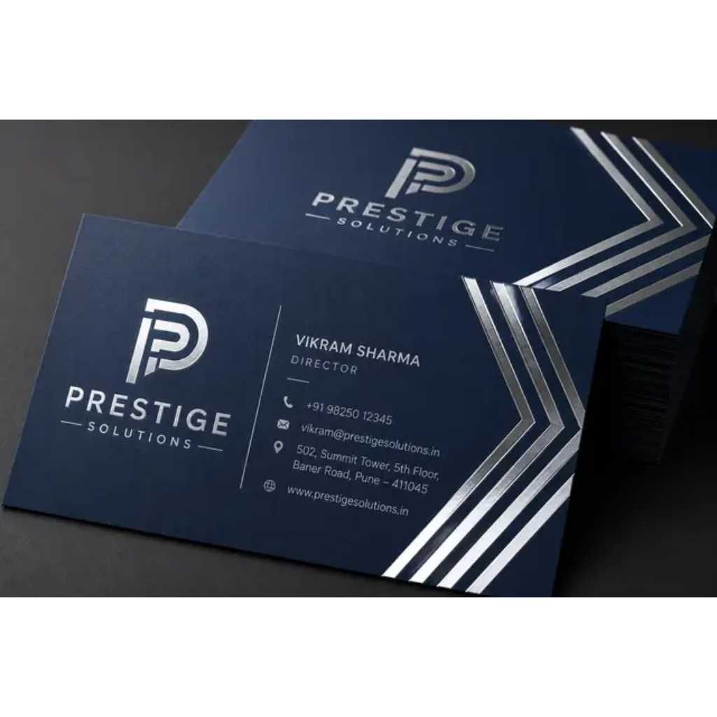 Silver Foil Visiting Cards matte and velvet lamination