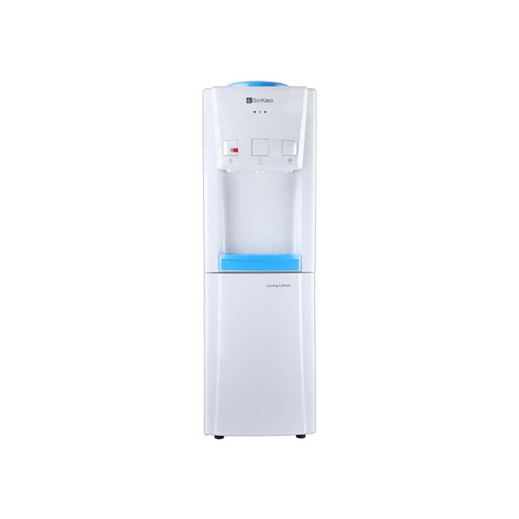 BonKaso Blueprint Hot & Cold Water Dispenser 21C Top Loading with Refrigerator (White/Blue, 20L)