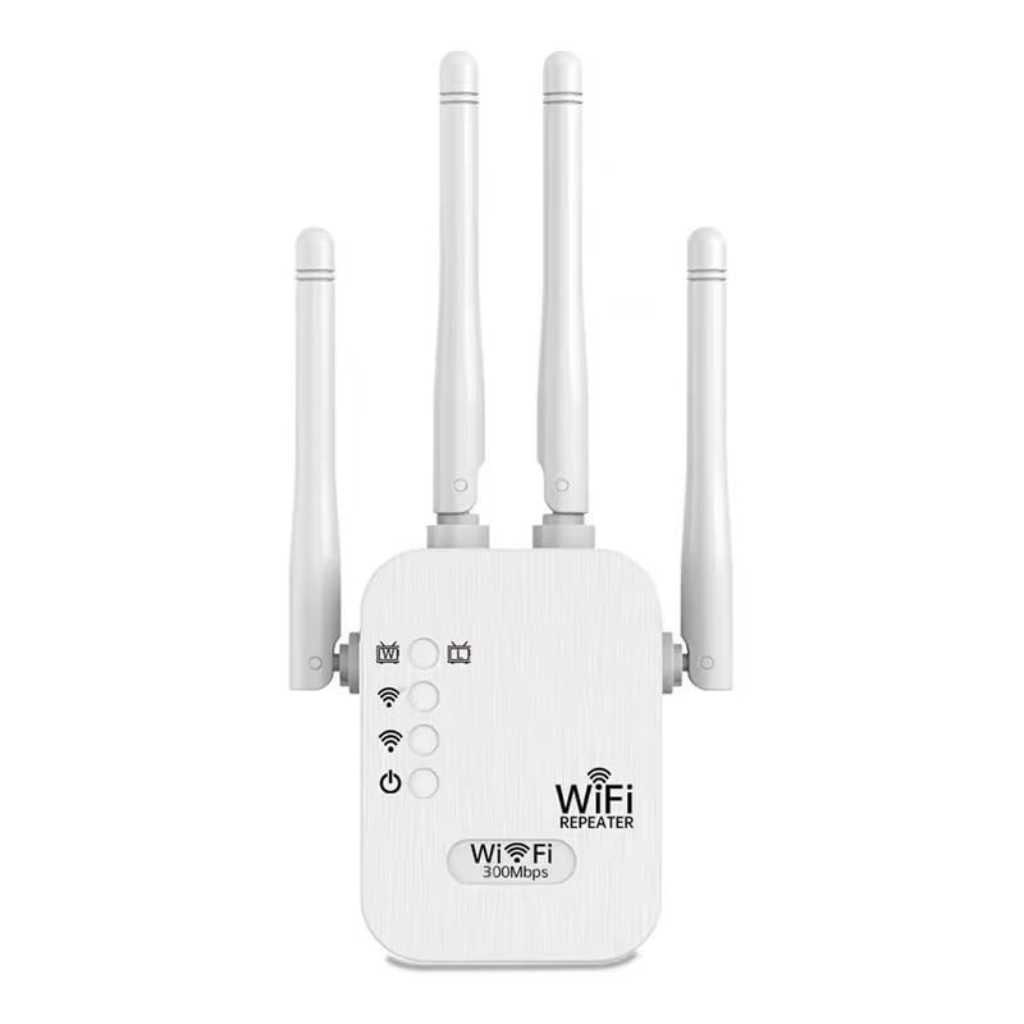 GIANAC Wireless WiFi Range Extender with 4 Antennas (White)