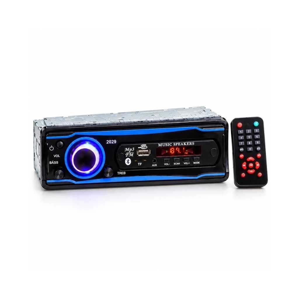 2029 Bluetooth Car Stereo Single DIN MP3 Music Player with USB, TF Card, AUX, FM Radio & Remote Control