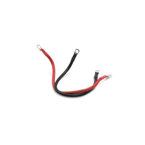 GLOBOMOTIVE Battery Inverter Cable Set with Terminals - Industrial Panel Copper Cable for Motorcycle, Automotive, Marine, Solar (Red and Black, 450 mm)