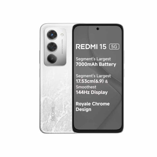 REDMI 15 5G (Frosted White, 8GB RAM, 256GB Storage)