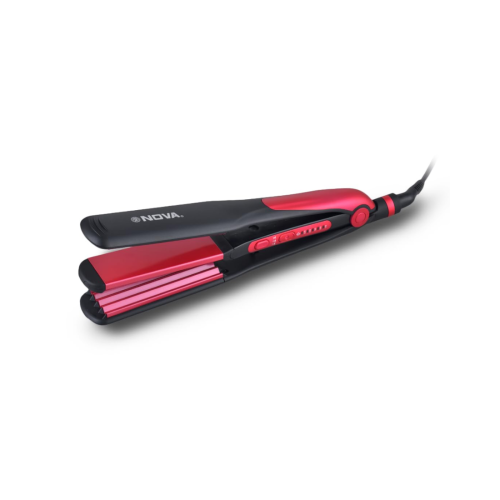 Nova 2 in 1 Hair Straightener (NHS 801, Black & Pink)