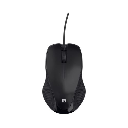 Portronics Toad 101 Wired Optical Mouse with 1200 DPI, Plug & Play, 1.25M Cable Length (Black)