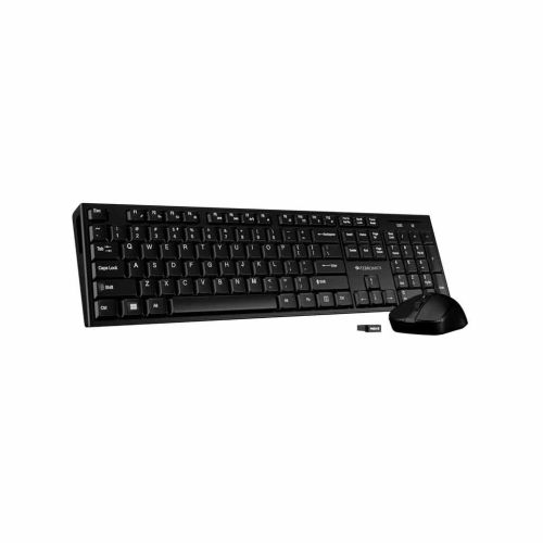 Zebronics Companion 304 Wireless Keyboard & Mouse Combo (Grey, Black, White))