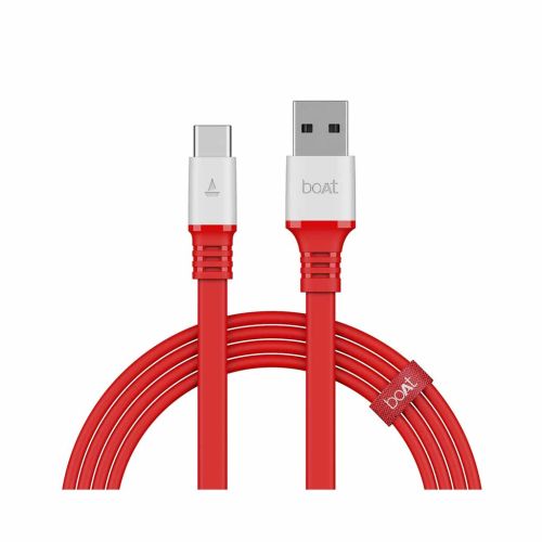 boAt Type C A750 6.5A Flat Super Fast Charging Cable 1.5M (Rebellious Black)