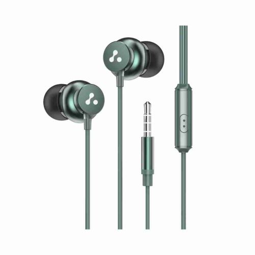 Ambrane Stringz 38 Wired Headphones with Mic (Green)