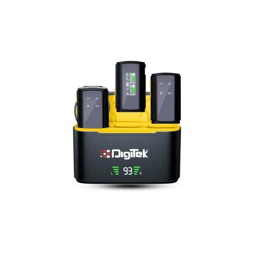 Digitek DWM-107 2-in-1 Wireless Microphone with TFT Card Recording & 360° Sound Capture