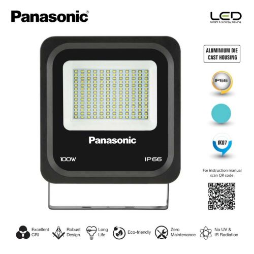Panasonic Aluminium 100W LED Flood Light Cool White Pack of 1