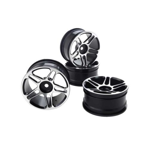 4X Aluminum 12mm Hex Wheel Rims for 1:10 RC Model On-Road Racing Drift Car (Set of 4)