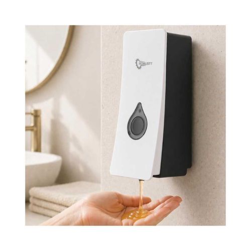 Robustt Manual Wall Mounted Liquid Soap Dispenser - Black (200 ml, Pack of 1)