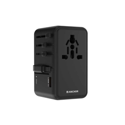 Anchor by Panasonic 35W International Travel Adapter with GaN Fast Charging